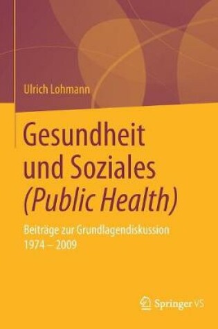 Cover of Gesundheit Und Soziales (Public Health)