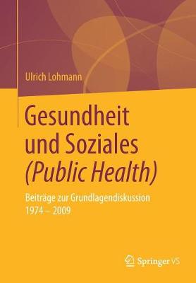 Cover of Gesundheit Und Soziales (Public Health)