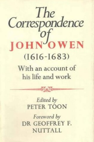 Cover of Correspondence of John Owen