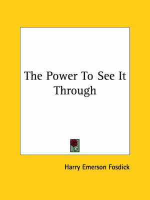 Book cover for The Power to See It Through