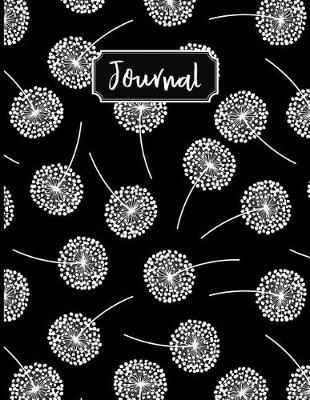 Cover of Big Fat Bullet Style Journal Notebook White Dandelions