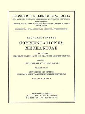 Book cover for Commentationes mechanicae ad theoriam motus punctorum pertinentes 1st part