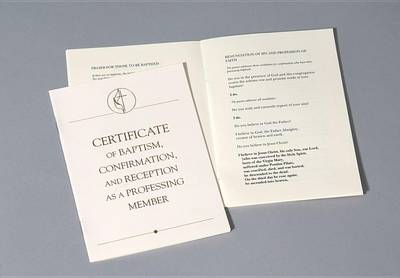 Cover of United Methodist Covenant III: Certificate of Baptism, Confirmation, and Reception as a Professing Member, Package of 3
