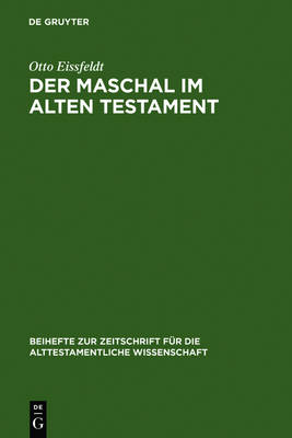 Book cover for Der Maschal Im Alten Testament