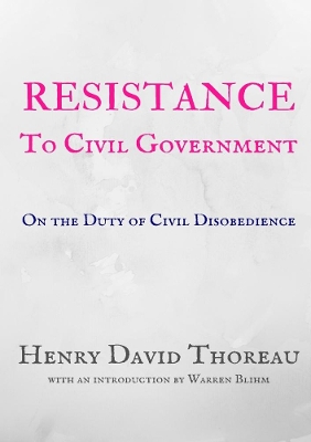 Book cover for Resistance to Civil Government - Henry David Thoreau