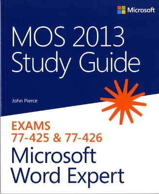 Book cover for MOS 2013 Study Guide for Microsoft Word Expert