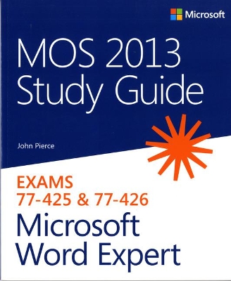 Cover of MOS 2013 Study Guide for Microsoft Word Expert