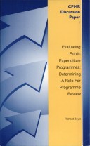 Book cover for Evaluating Public Expenditure Programmes