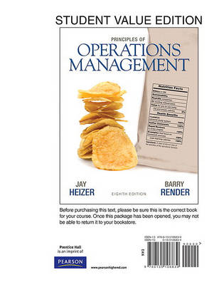 Book cover for Principles of Operations Management, Student Value Edition