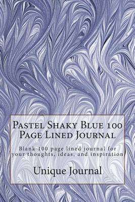 Book cover for Pastel Shaky Blue 100 Page Lined Journal