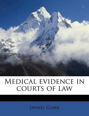 Book cover for Medical Evidence in Courts of Law