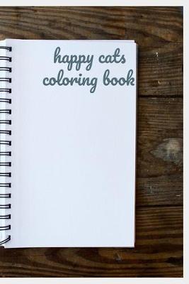 Book cover for happy cats coloring book