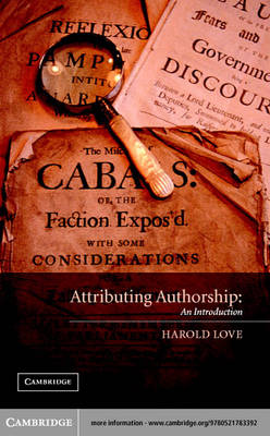 Book cover for Attributing Authorship