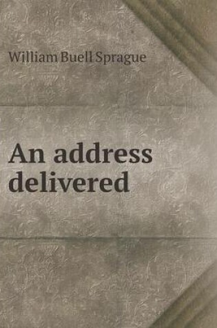 Cover of An address delivered