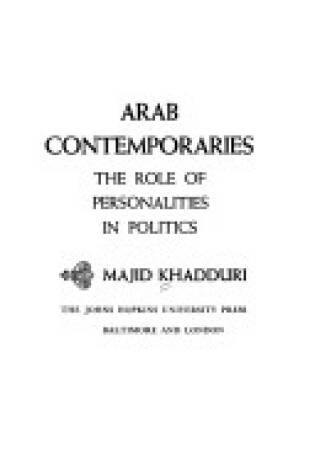 Cover of Arab Contemporaries