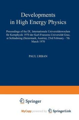 Cover of Developments in High Energy Physics