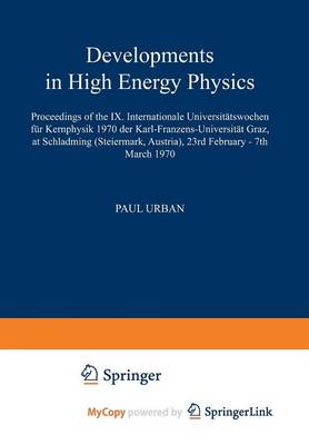 Book cover for Developments in High Energy Physics