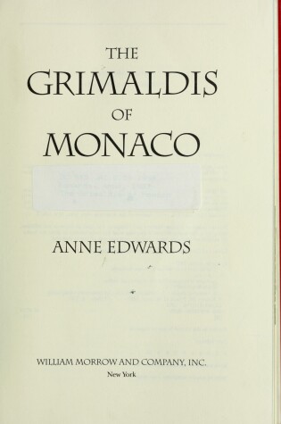 Cover of The Grimaldis of Monaco