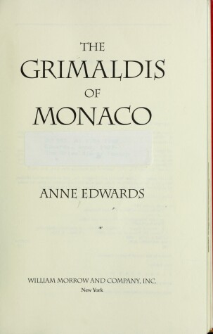 Book cover for The Grimaldis of Monaco