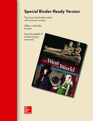 Book cover for Loose Leaf Edition of the West in the World Volume 2 with Connect Access Card