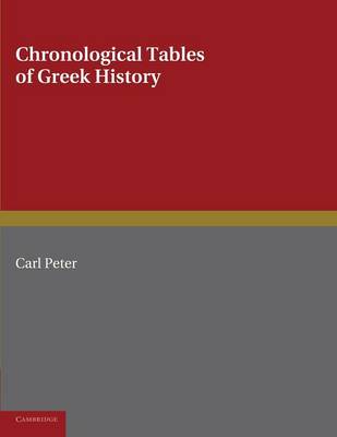 Book cover for Chronological Tables of Greek History