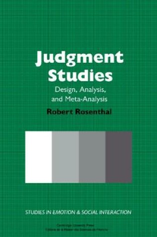 Cover of Judgment Studies