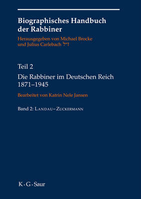 Cover of Die Rabbiner Im Deutschen Reich 1871-1945