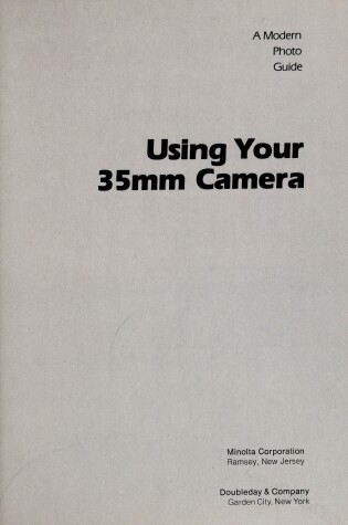 Book cover for How to Use Your 35mm Camera