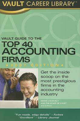 Cover of Vault Guide to the Top 40 Accounting Firms