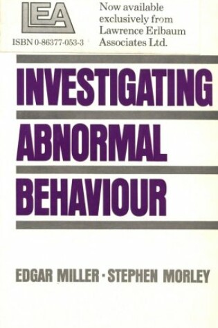 Cover of Investigating Abnormal Behaviour