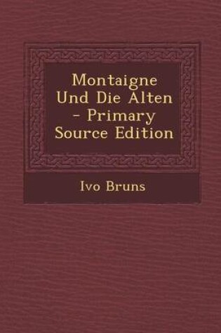 Cover of Montaigne Und Die Alten