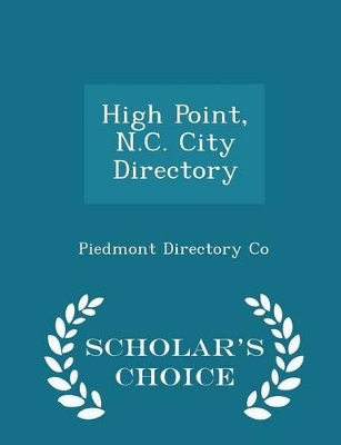 Book cover for High Point, N.C. City Directory - Scholar's Choice Edition