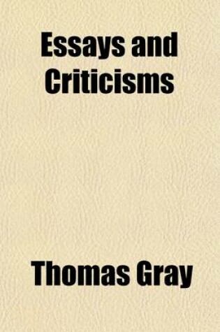 Cover of Essays and Criticisms