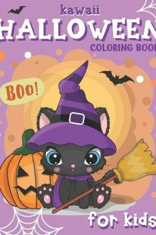 Cover of Kawaii Halloween Coloring Book for kids