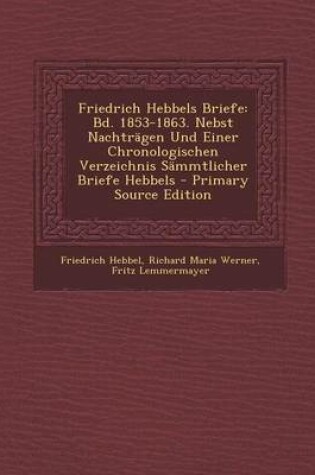 Cover of Friedrich Hebbels Briefe