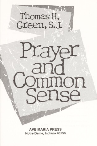Cover of Prayer and Common Sense