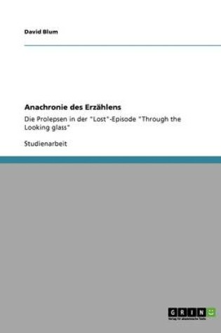 Cover of Anachronie Des Erzahlens