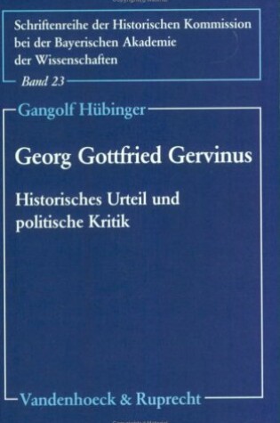 Cover of Georg Gottfried Gervinus