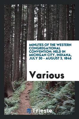 Cover of Minutes of the Western Congregational Convention