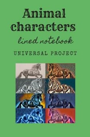 Cover of Animal characters lined notebook
