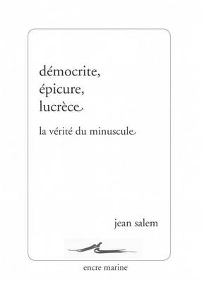 Cover of Democrite, Epicure, Lucrece