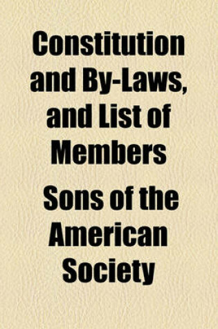 Cover of Constitution and By-Laws, and List of Members