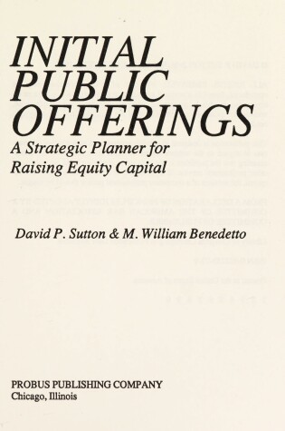 Cover of Initial Public Offerings