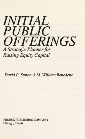 Book cover for Initial Public Offerings
