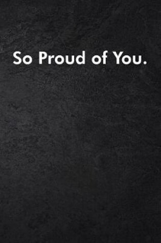 Cover of So Proud of You.