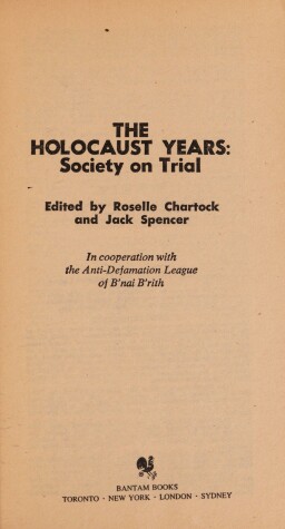 Book cover for The Holocaust Years