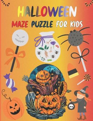 Book cover for Halloween Maze Puzzle For Kids