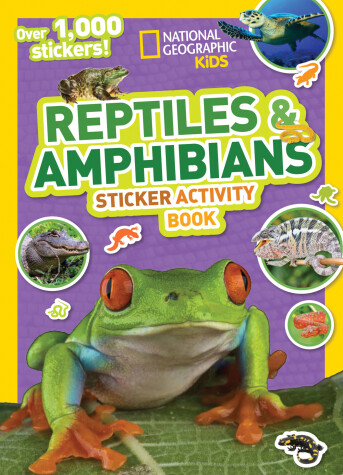 Book cover for National Geographic Kids Reptiles and Amphibians Sticker Activity Book