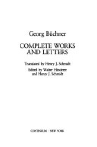 Cover of Complete Works and Letters