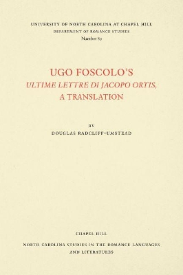 Cover of Ugo Foscolo's Ultime Lettere di Jacopo Ortis